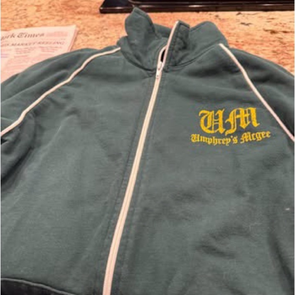 UMPHREYS MCGEE Green Zip-Up Sweater with AUTOGRAPHS